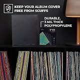 BIG FUDGE 7 inch Outer Vinyl Sleeves 50pcs Clear 3 mil 7.42 x 7.42 in view 3