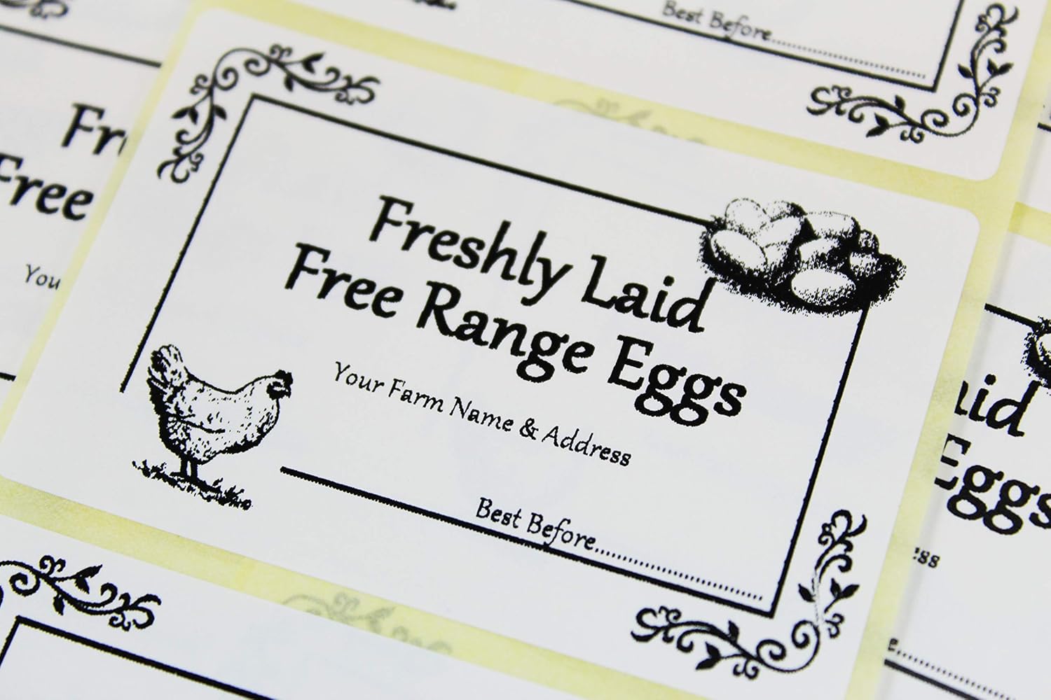 Label Metrics Personalised Egg Box/Carton Labels/Stickers. 75mm x
