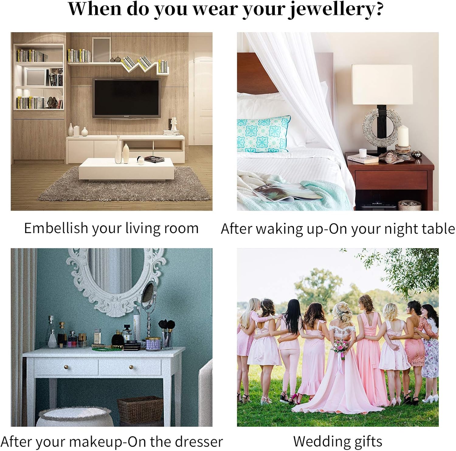 Vlando Jewelry Box Large-Capacity Jewelry Storage Box,Clead Jewelry Storage Box, Girl/Woman Earrings, Necklace, Bracelet (Grey, Clear lid): Home & Kitchen