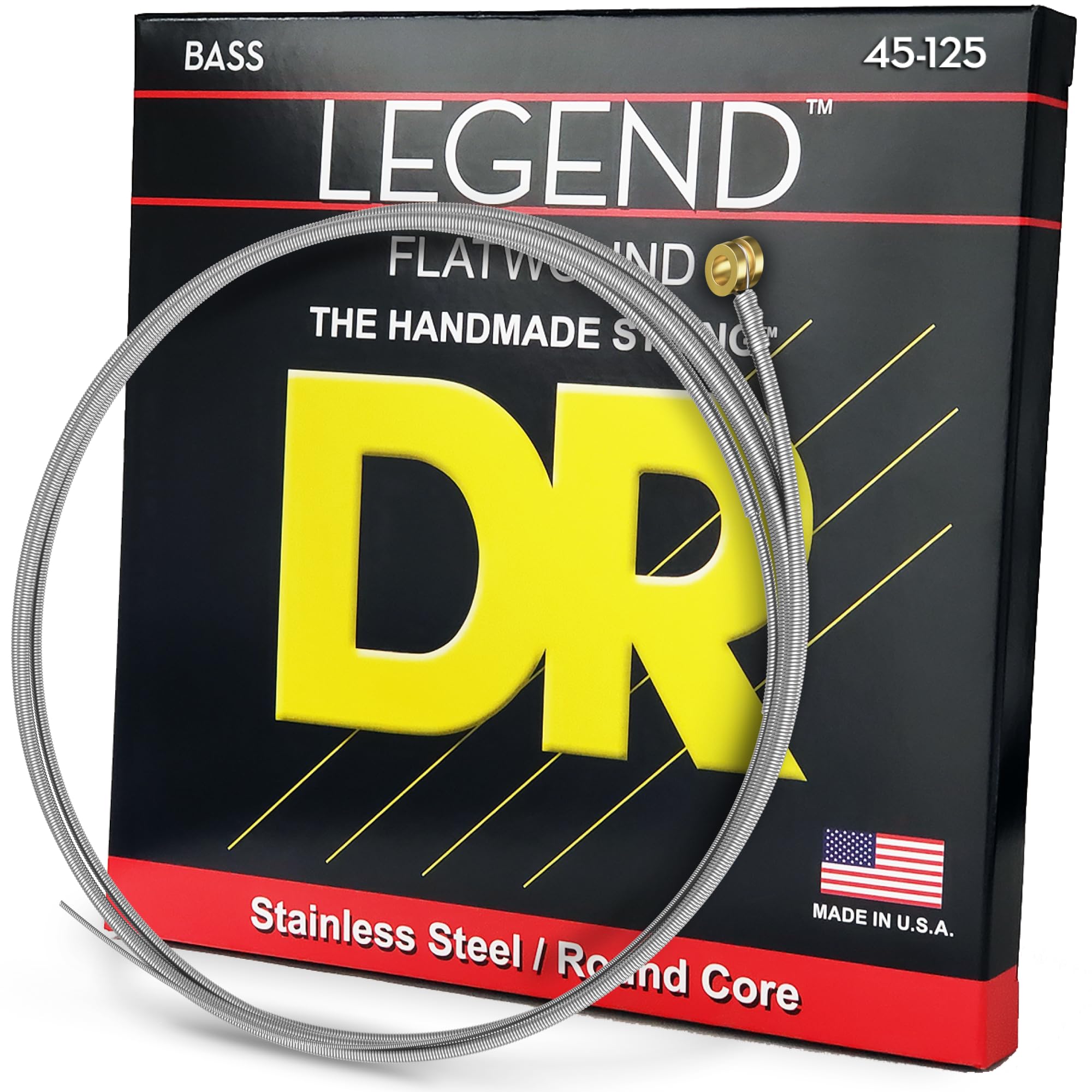 DR Strings Legend Flatwound Bass Medium 5 String Black