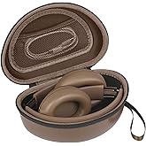 stukcaze Hard Headphone Case for Beats Solo 4, Studio Pro, Solo 3, Studio 3, Solo 2,Over Ear Headphone Carrying Case with Storage Cable Bag Strap for Travel (Brown)
