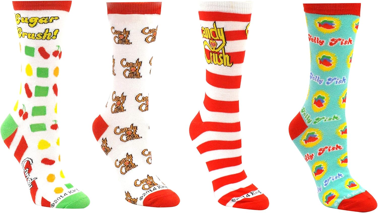 Candy Crush Socks Saga Gifts (4 Pair) (Women) Candy Crush Games Crew