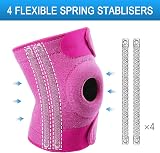 AVIDDA Knee Support Open Patella 3 Straps Running ACL MCL Pink view 4