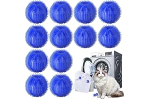 Pet Hair Remover for Laundry,12 PCS Fur Zapper Reusable Dog Cat Hair Catcher Dryer Balls for Pet Hairs Tool, Lint and Dander 