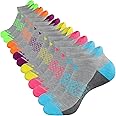 eallco Womens Ankle Socks 6 Pairs Running Athletic Cushioned Sole Socks With Tab