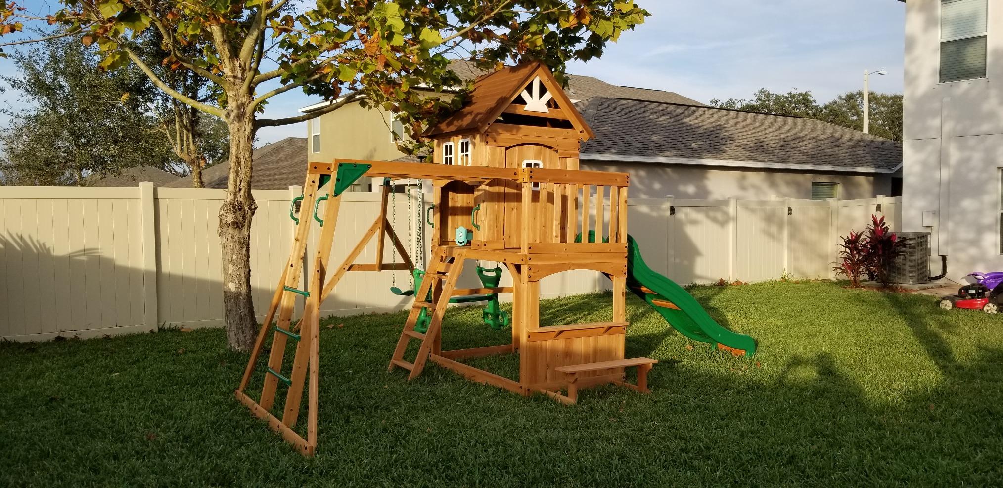 42/mo Finance Backyard Discovery Montpelier All Cedar Wood Playset