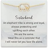 STORYJEWELLERY Sister Birthday Gifts, Sister Bracelet, Sisters Birthday Valentines Day Gifts from Sisters Adult, Elephant Bracelet, Sisterhood Jewelry