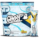 GHOST Hydration Packets, Lemon Crush, 24 Sticks, Electrolyte Powder - Drink Mix Supplement with Magnesium, Potassium, Calcium, Vitamin C - Vegan Friendly, Free of Soy, Sugar & Gluten