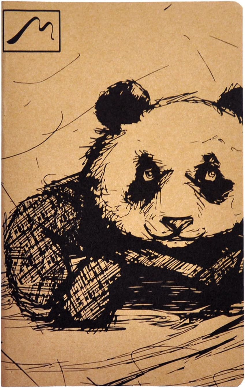 Field Notebook Pocket Books by Metier Life | Endangered Species Awareness Limited Edition |3.5โ x 5.5โ Everyday Carry Reminders | 48 Page Memo Book with Lined and Blank Pages, 5 pack (Pandas)
