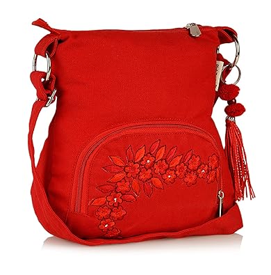pick pocket Womens Sling Bag (Red, Slredemb39)