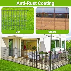 5 Panels No Dig Decorative Outdoor Garden Fence for