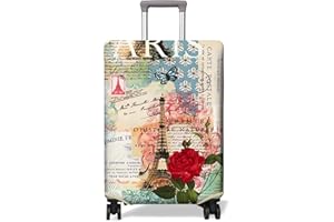 PtRug Travel Luggage Cover Suitcase Protector Fits 18-32 Inch Luggage Wheel Covers Patterned Travel Related Items Flower Luggage Protector Elastic Luggage Anti-scratch Suitcase Cover L