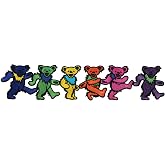 C&amp;D Visionary Application Grateful Dead Dancing Bears 3x8 Patch Novelty Multicolor, Large