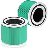 Core 300 Toxin Absorber Replacement Filter, Compatible with LEVOIT Core 300/Core 300S Air Purifier, 3-in-1 H13 Grade, True HEPA Replacement Filter, Compare to Part # Core 300-RF-TX, Green, 2 Pack