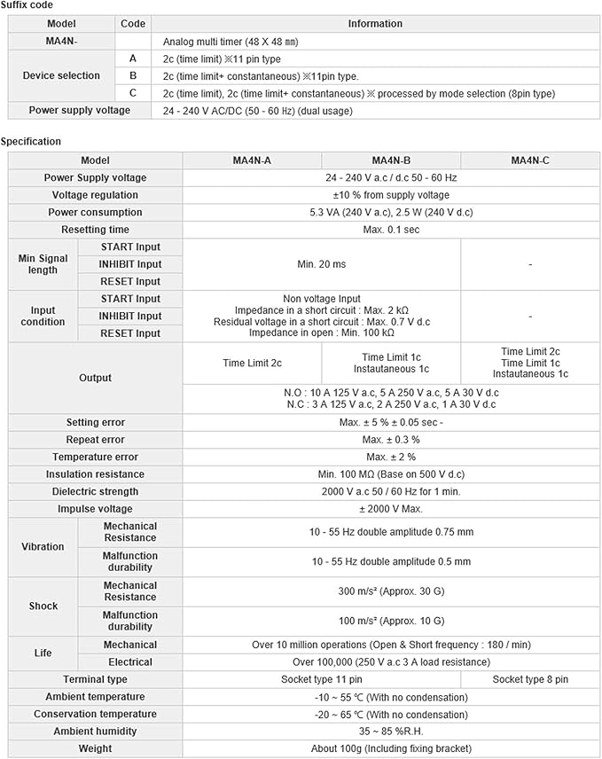Amazon Com Hanyoung Nux Ma4n C Analog Multi Timer 24 240v Ac Dc 8pin Socket Type Kitchen Dining