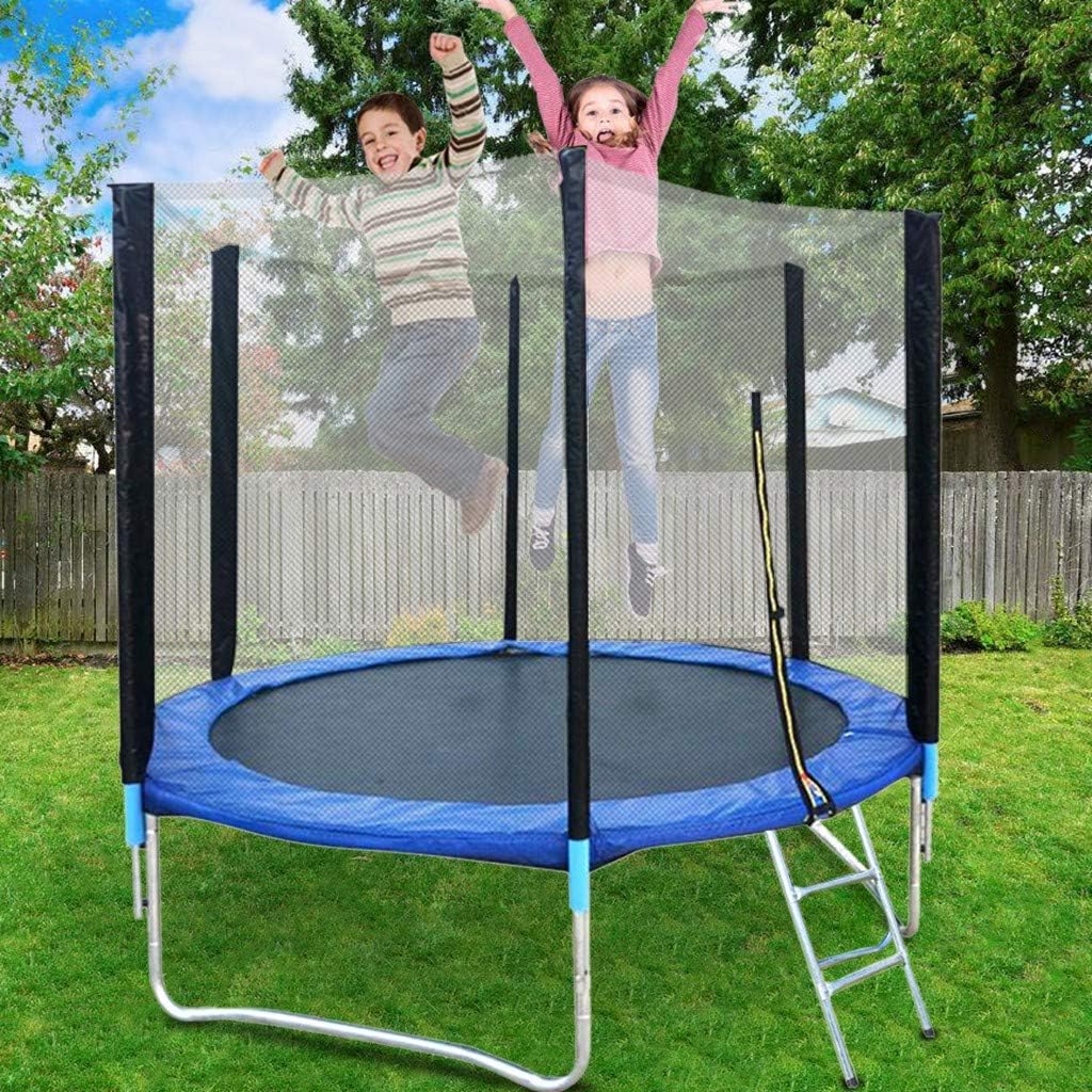 Plantb 8FT/10T Kids Trampoline Enclosure Net Jumping Mat Spring Padding Indoor Outdoor Trampoline for Kids Adults