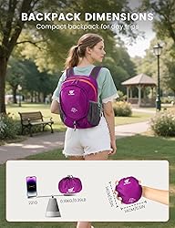 SKYSPER 15L Lightweight Small Hiking Backpack for