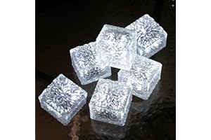 JKIMK Solar Brick Lights Outdoor Solar Lights Outdoor Waterproof Patio Brick Lights Garden Decor for Outside 6 Packs for Patio,Yard,Walkway,Pathway Decor