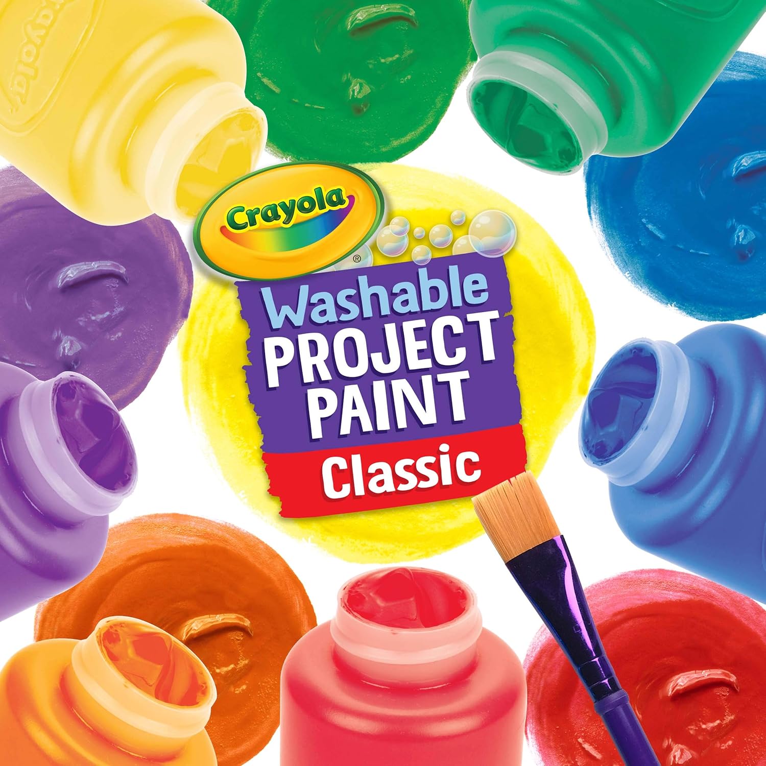 Crayola Washable Kids Paint, 6 Count, Kids At Home Activities, Painting Supplies, Gift, Assorted: Toys & Games
