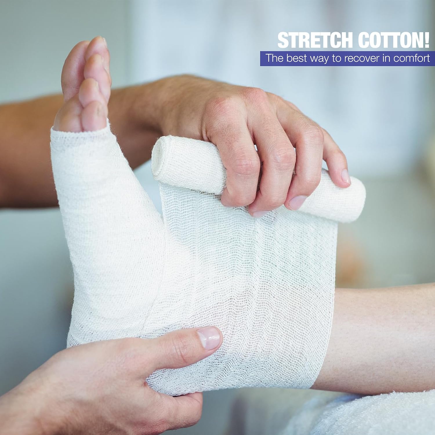 Gauze Bandage Rolls, 4 Yards Per Roll of Gauze Bandage and Stretch Wrapping for Dressing All Types of Wounds and Kit by MEDca - Image 5
