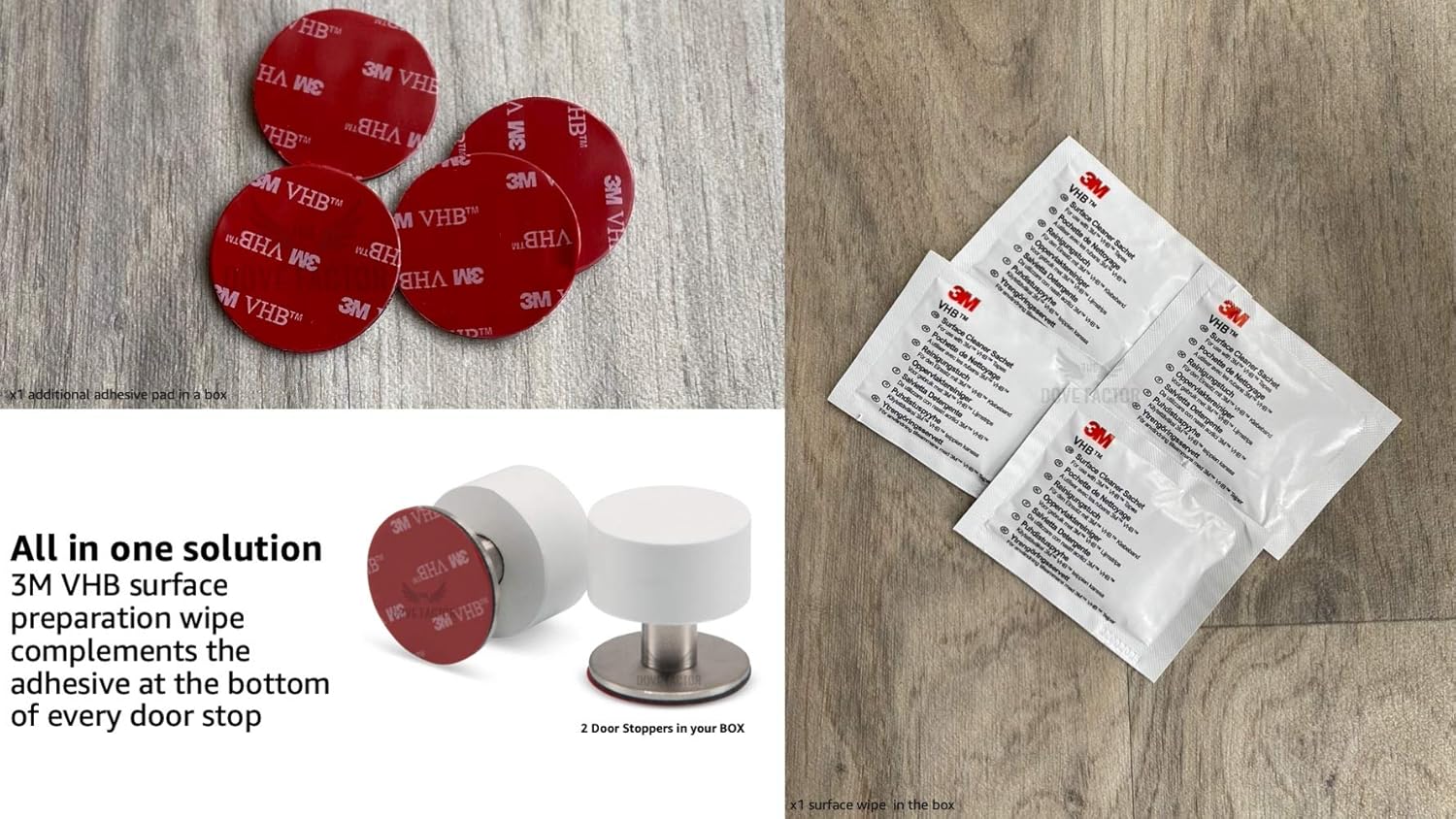 The Dove Factor White Self-Adhesive Door Stop - Image 5