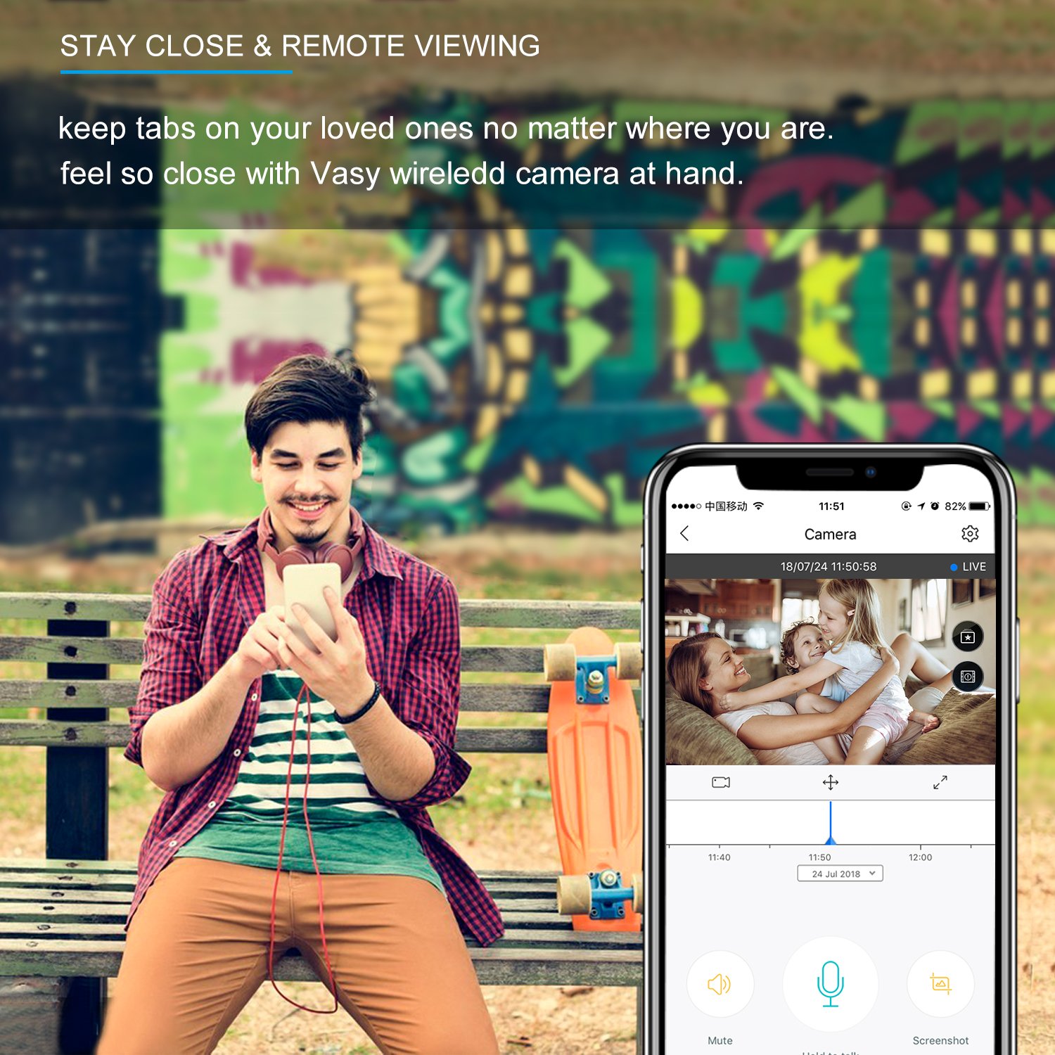 Wireless MINI Smart Camera Cloud Storage IP Camera 30 Days Free Cloud Storage Service,1080P Home Security Camera Motion Automatic Tracking/Two Way audio/Night Vision/Mobile View/ Baby Pet Monitor（1080P）