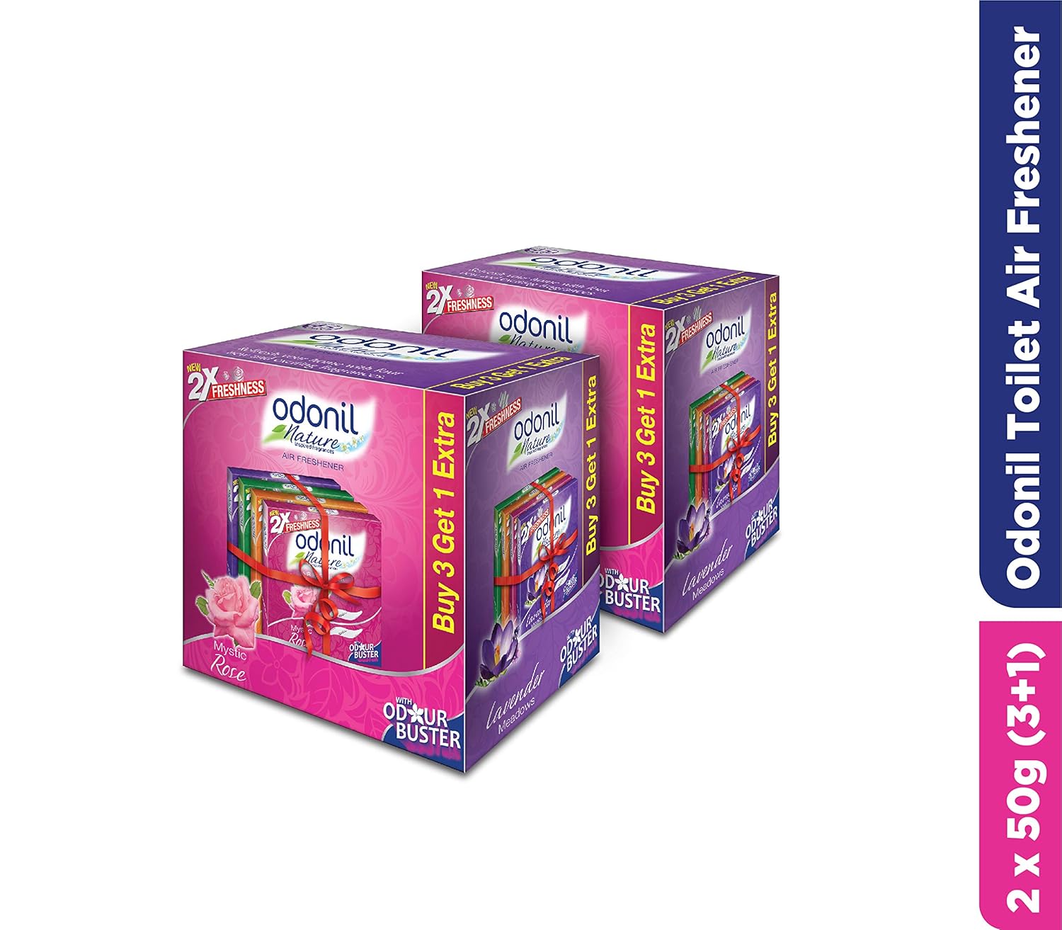 Odonil Bathroom Air Freshener Blocks 50 g (Buy 3 get 1 Free) (Pack of
