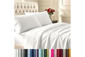 California Design Den 100% Cotton Bed Sheets King Size Set - 400 Thread Count Sateen, Deep Pocket King Sheet Set, King Sheets