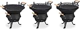 Relaxdays Cast Iron BBQ, Adjustable Grate, Air Vent, 40x45x36 cm view 6