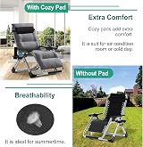 Meulbaty Zero Gravity Chair 200kg Folding Garden Recliner with Cushion view 5
