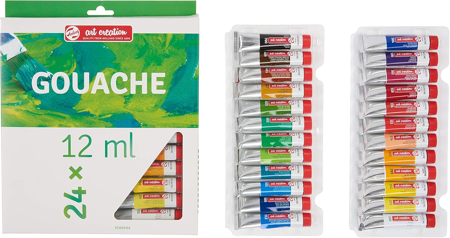 Talens Art Creation Gouache Paint Starter Set including 24 Colors (12 ml tubes), Multi - Image 5