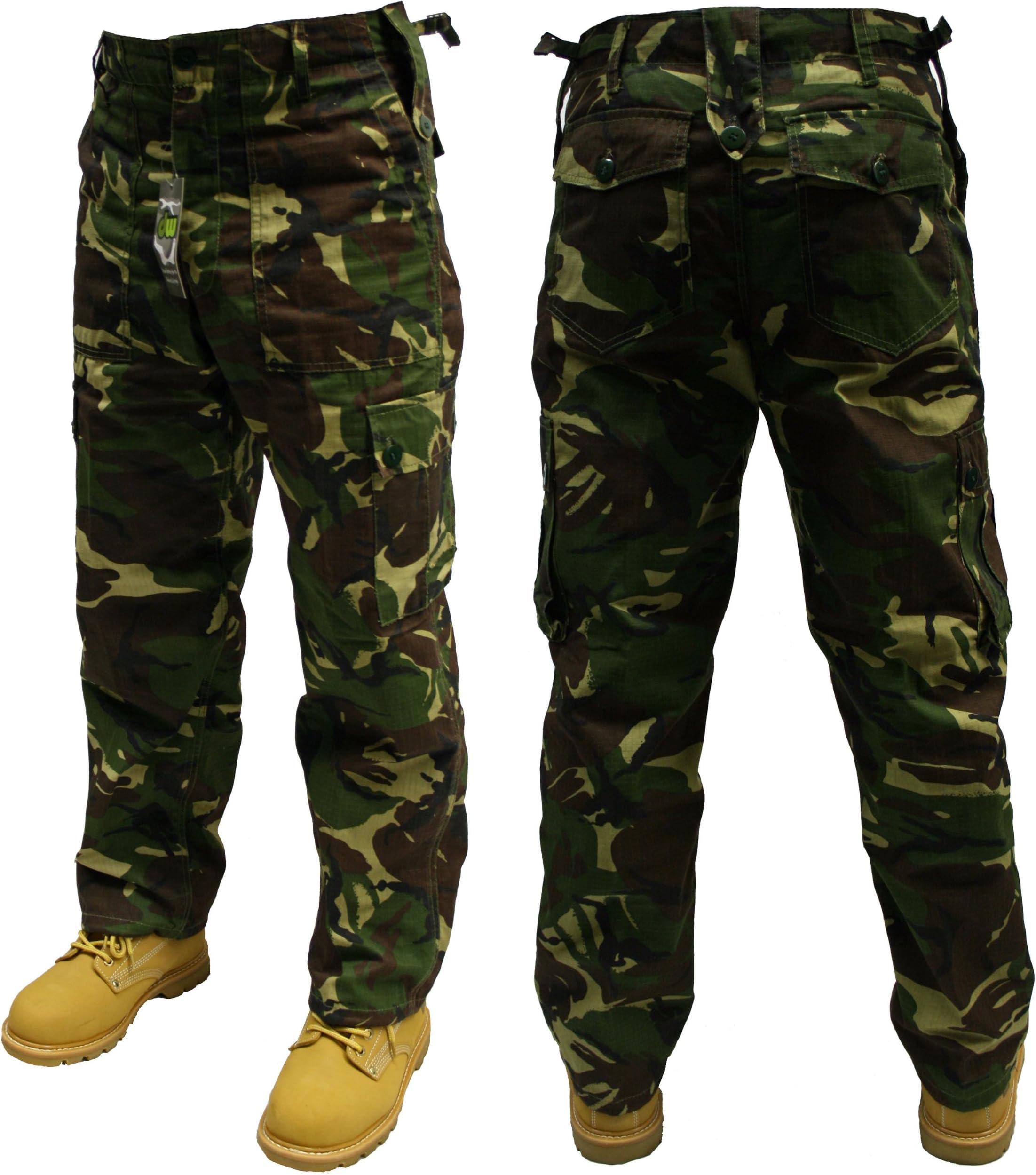 Dallaswear Adults Camo Army Cargo Combat Trousers - 12 Different CAMO Patterns! 30"-50" Must See!