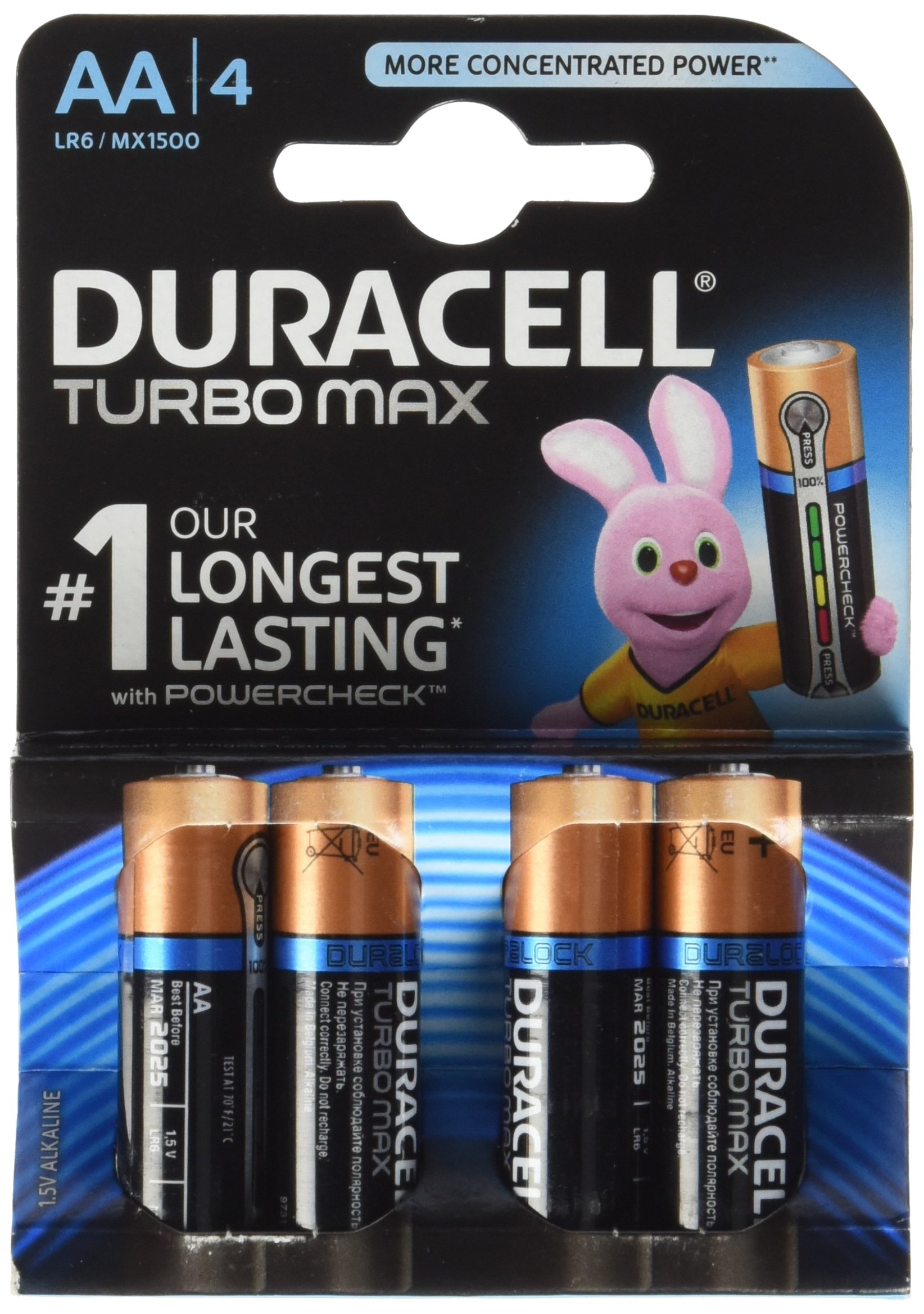 Duracell LR6 Batteries (Alkaline, Cylindrical, 1.5 V)
