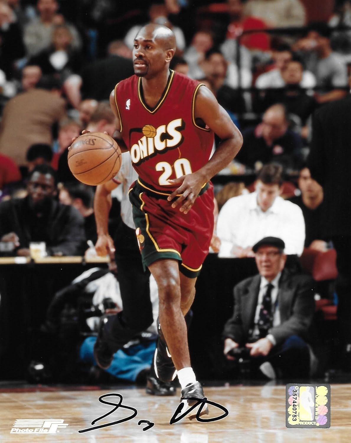 gary payton signed basketball