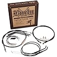 Burly Brand Black 14" Ape Hanger Cable/Brake/Wiring Kit B30-1004