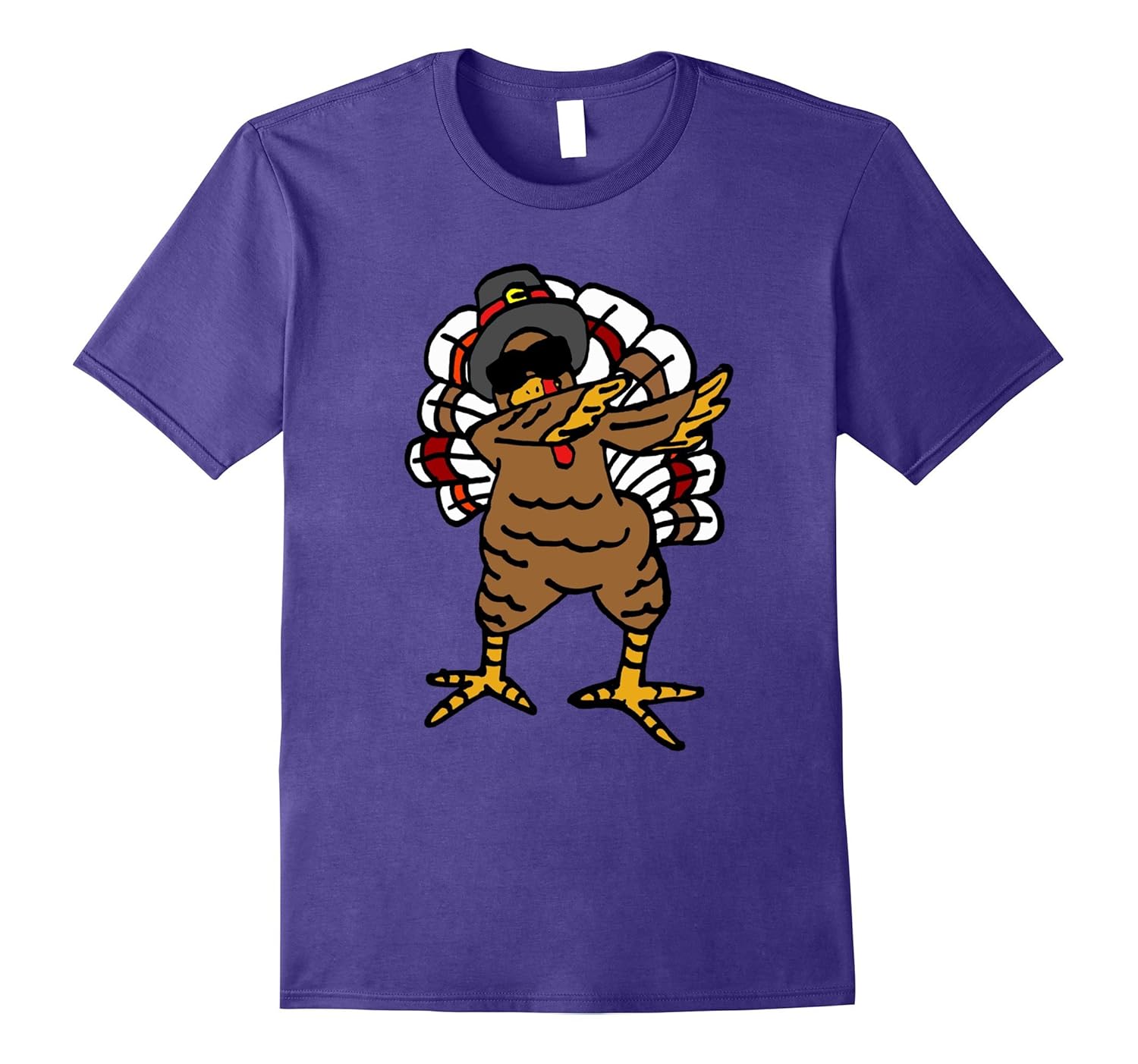 Funny Dabbing Turkey Thanksgiving T Shirt - Funny Turkey Tee-Rose