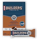 CLIF BUILDERS Protein Bars, Chocolate Peanut Butter Flavour, 20g of Protein, Prepared in Canada, Gluten Free, No Artificial S