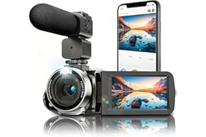Dumjug 4K Digital Camcorder Video Camera with IR Night Vision, WiFi, 18X Digital Zoom, Vlogging Camera for YouTube, Kids Video Camera, Built-in Microphone, Remote