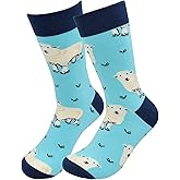 Real Sic Fun Socks for Men and Women - Cozy Cotton Dress Socks with Colorful Designs - Cool, Casual, Funky Farm Patterned