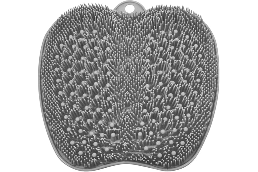 BESKAR XL Large Foot Scrubber Mat for Use in Shower – Shower Foot Cleaner to Eliminate Calluses Dead Skin, Foot Massager Mat for Men & Women to Soothe Achy Feet, Non Slip Suction Cups