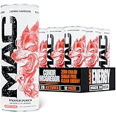 MAC Energy by Conor McGregor Proper Punch Sugar Free Energy Drink | 12 Pack 12oz Cans, 200mg Caffeine, Clean Energy From Ketones, Fruit Punch Flavor, Zero Sugar, Only 10 Calories, Cabonated