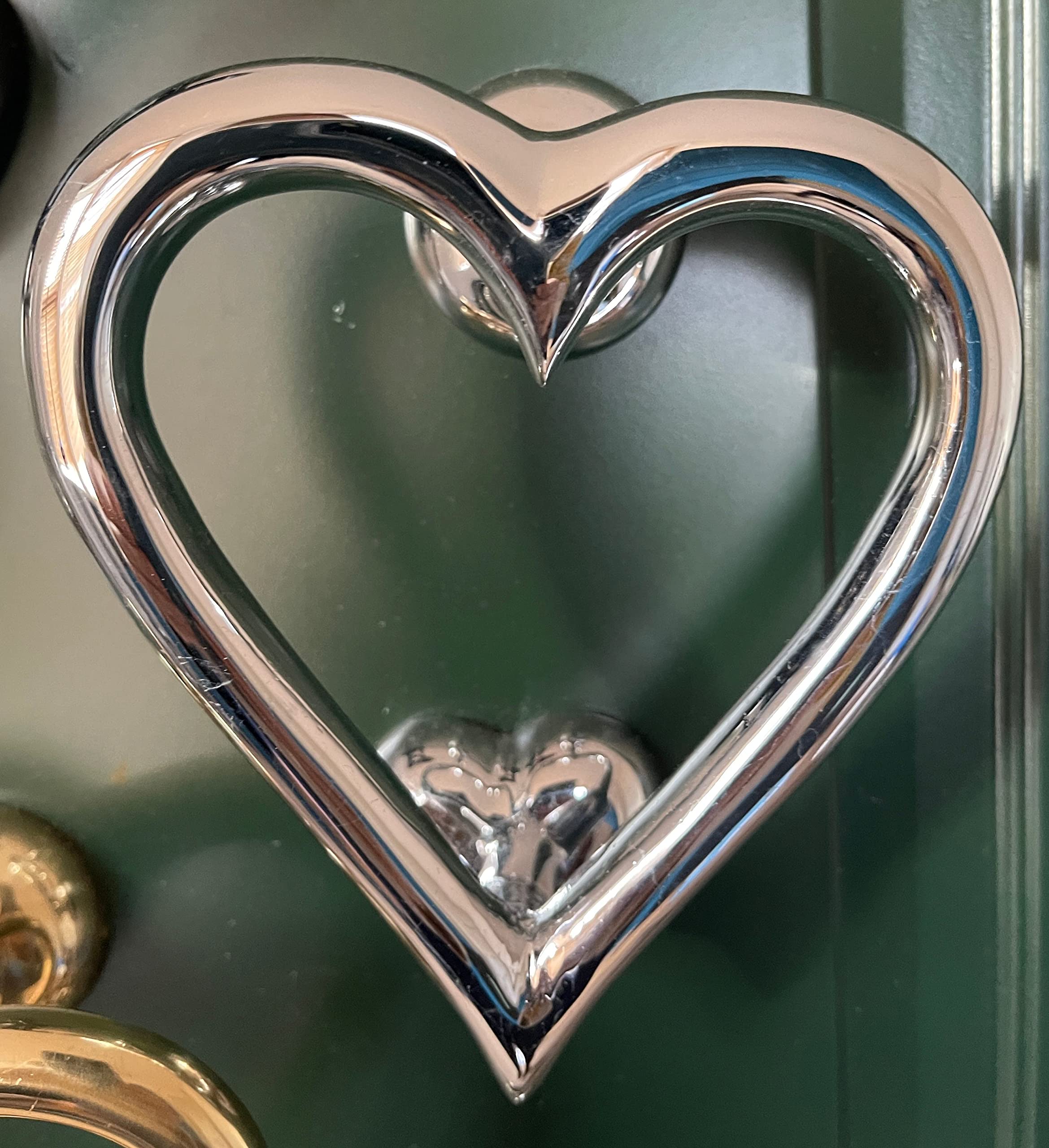 Heart Door Knocker Door Furniture: 4 Colours (Chrome)