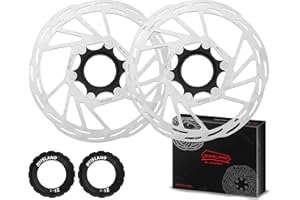 DYISLAND 2 Pcs Bike Centerlock Disc Brake Rotor Center Lock Rotors, 160mm 180mm, MTB, Bicycle Brakes Rotors with 2 Lock Rings