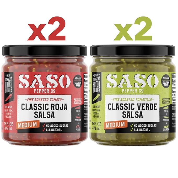 Amazon.com: Saso Pepper Co, Mixed Case, (2) Classic Verde Salsa 16oz