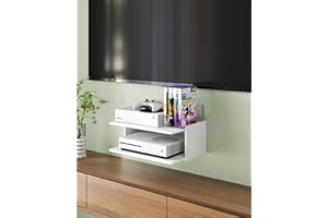 AREAJD Floating Under TV Game Shelf Stand for Xbox Series S/X, Projector/Router/Entertainment Center, Projector Holder Accessories