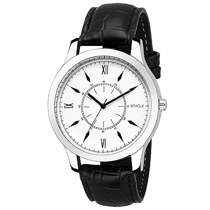 Analogue White Dial Wrist Mens Watch STW-034