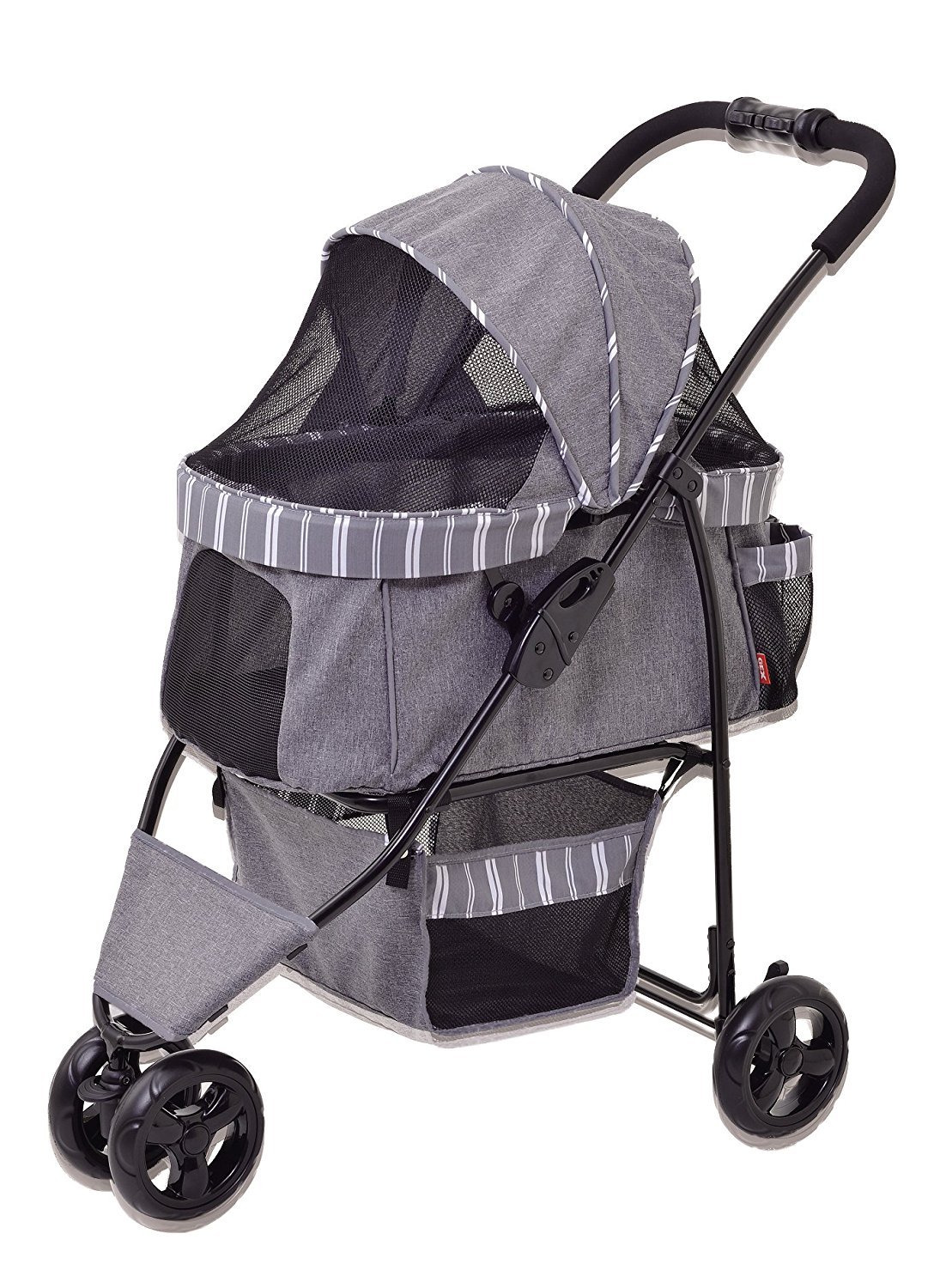 ジェックス わんわんカート スマートハンディ ストライプグレー 3輪商品画像