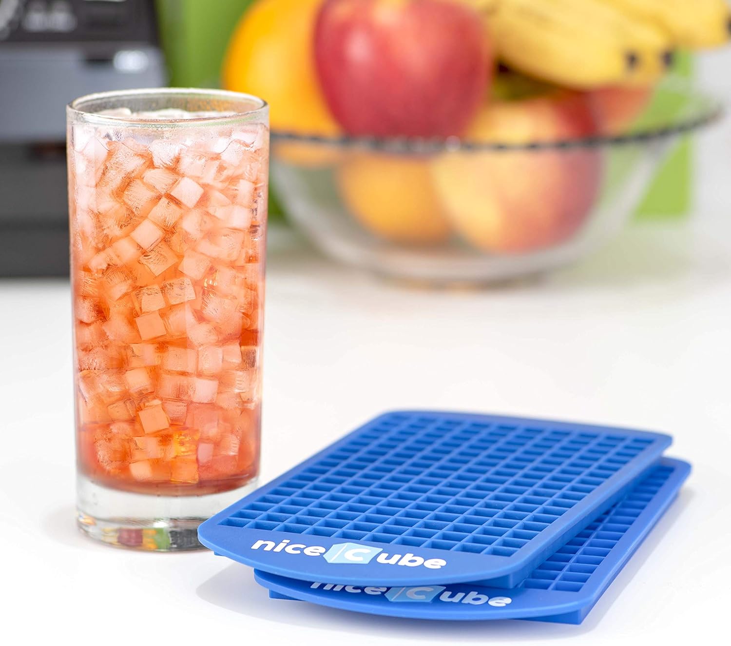 niceCube Mini Ice Cube Trays - Great for Small Crushed Ice - Silicone Ice Tray Molds, 2 Pack: Kitchen & Dining