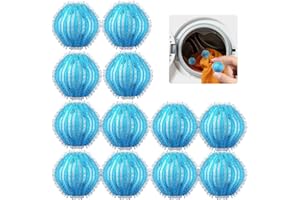 WINGLOV 12Pcs Pet Hair Remover for Laundry,Reusable Laundry Lint Remover,Washing Machine Hair Catcher, Pet Dog Cat Hair Catcher Lint Remover