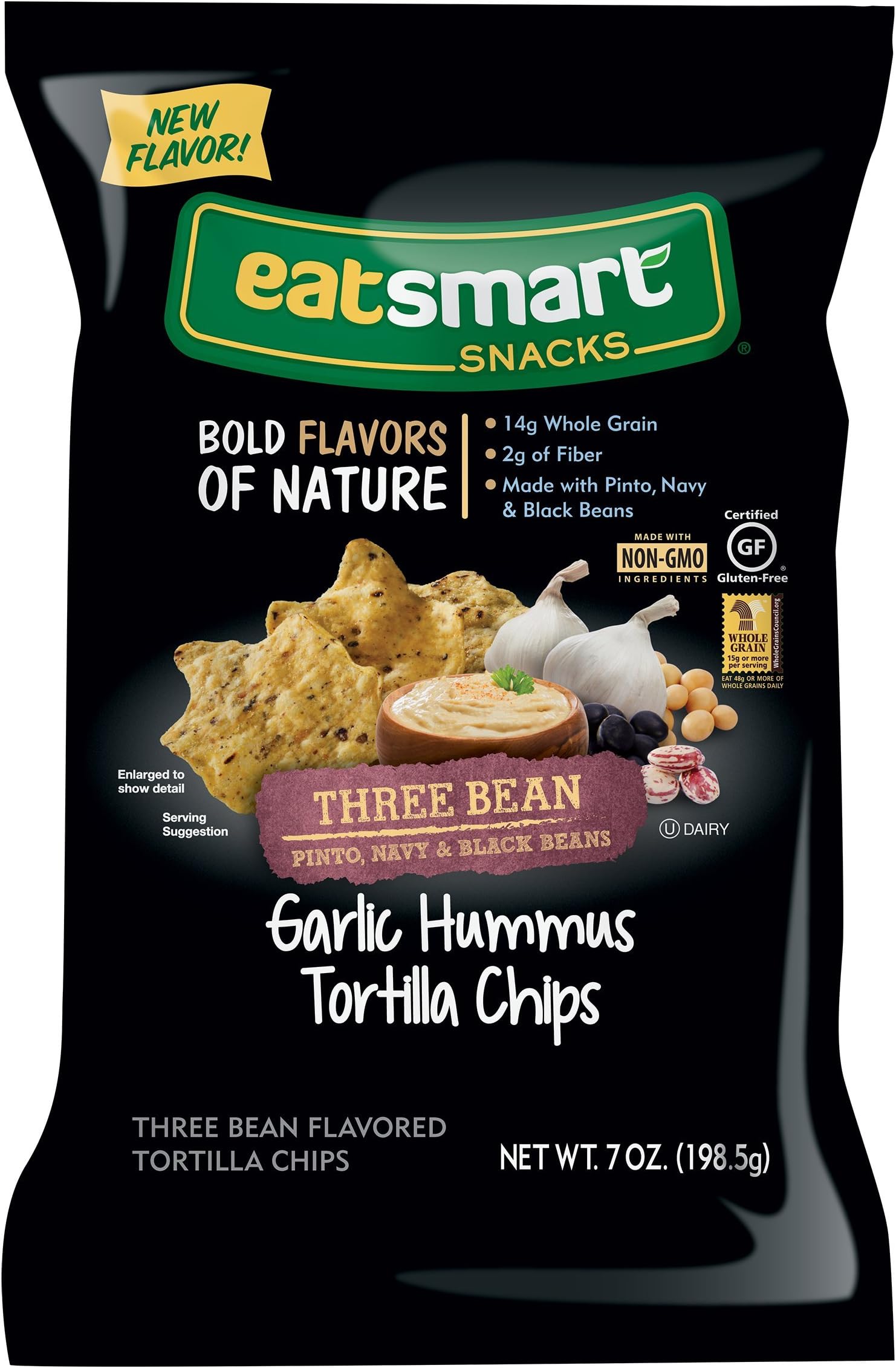 Garlic Hummus 3 Bean Tortilla Chips
